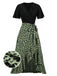 1930s Wrap V-Neck Patchwork Ruffle Dress, vintage dress, retro fashion - perfect for women who love vintage and retro fashion
