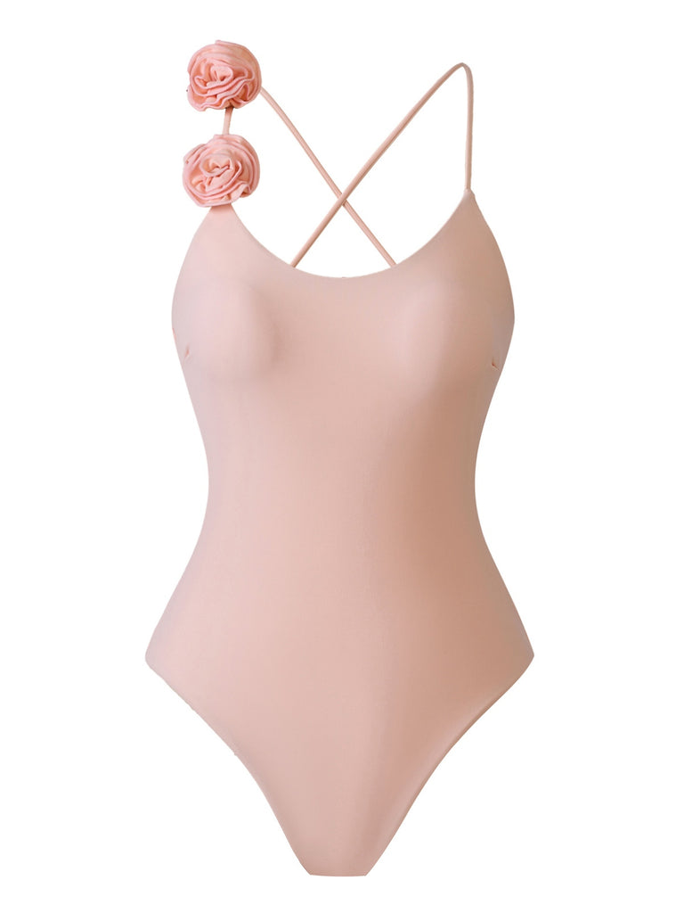 She's wearing 1940s 3D Back Cross Straps Swimsuit and the whole beach remembers the 1940s