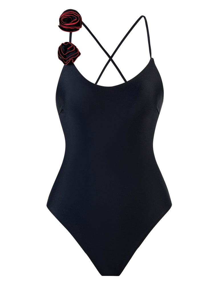 1940s 3D Back Cross Straps Swimsuit — because 1940s glamour never goes out of style