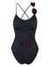 1940s 3D Back Cross Straps Swimsuit — 1940s poolside glamour meets sun-drenched confidence