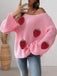 1940s 3D Strawberry Surplice Patchwork Sweater - vintage fashion, retro style