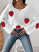 1940s 3D Strawberry Surplice Patchwork Sweater - vintage fashion, retro style