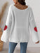 1940s 3D Strawberry Surplice Patchwork Sweater - vintage fashion, retro style