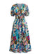 1940s Vintage Floral V Neck Top