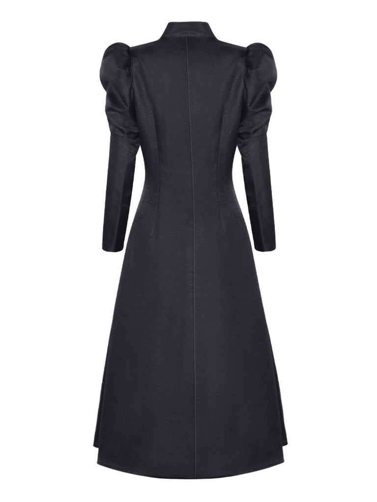 Black 1940s Wicked-Inspired Elphaba Witch Costume With Hat - vintage fashion, retro style, classic black