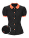 Black 1940s Peter Pan Collar Halloween Puff Sleeve Blouse - vintage fashion, retro style, classic black