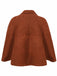 Light Brown 1940s Double-breasted Metal Button Suede Cape - vintage fashion, retro style