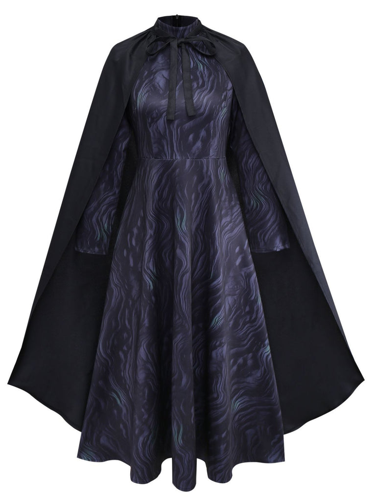 open lace back dress Black 1940s Wicked-Inspired Elphaba Witch Costume With Hat main image 1
