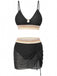 1940s Chevron Mesh Patchwork Tankini Set: beautiful vintage fashion, retro style, classic elegance with timeless appeal