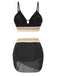 1940s Chevron Mesh Patchwork Tankini Set | vintage fashion, retro style, classic elegance - perfect for retro fashion enthusiasts