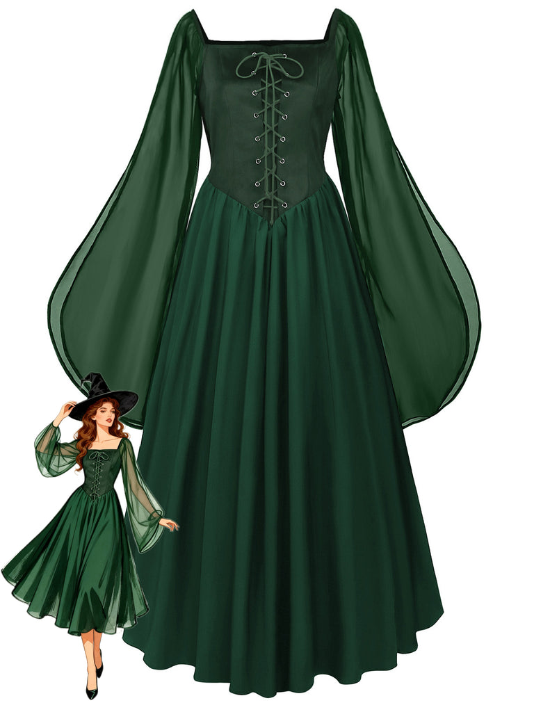 1940s Square Neck Vintage Classic Dress 3