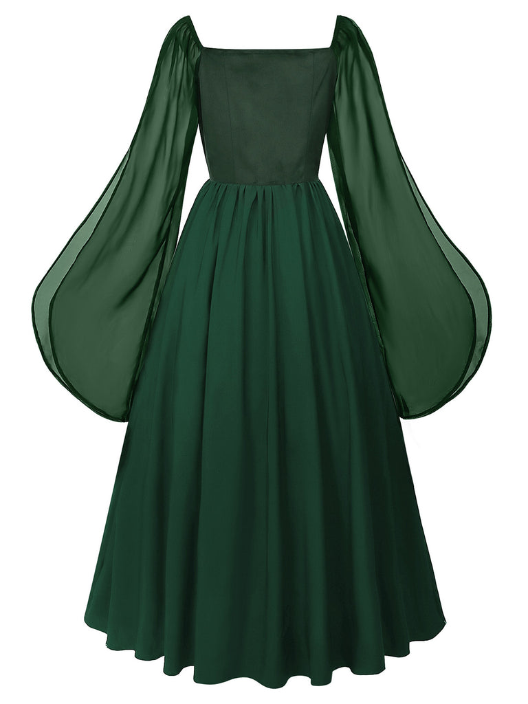 1940s Square Neck Vintage Classic Dress 5