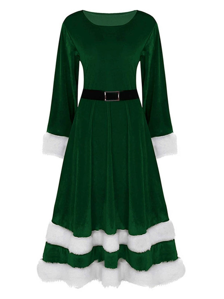 Santa Claus Mrs.Claus Fancy Christmas Dress Women's Cosplay Costume Christmas Pattern Adults Christmas Christmas Eve Christmas Party Dress Belt Santa Claus Mrs.Claus Fancy Christmas Dress Women's Cosplay Costume Christmas Pattern Adults Christmas Christmas Eve Christmas Party Dress Belt