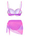 1940s Color Gradient Shell Bikini Set & Cover-Up: 1940s Riviera elegance, reimagined for her