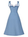 1940s Colorblock Spaghetti Strap Dress: where 1940s romance meets her modern spirit