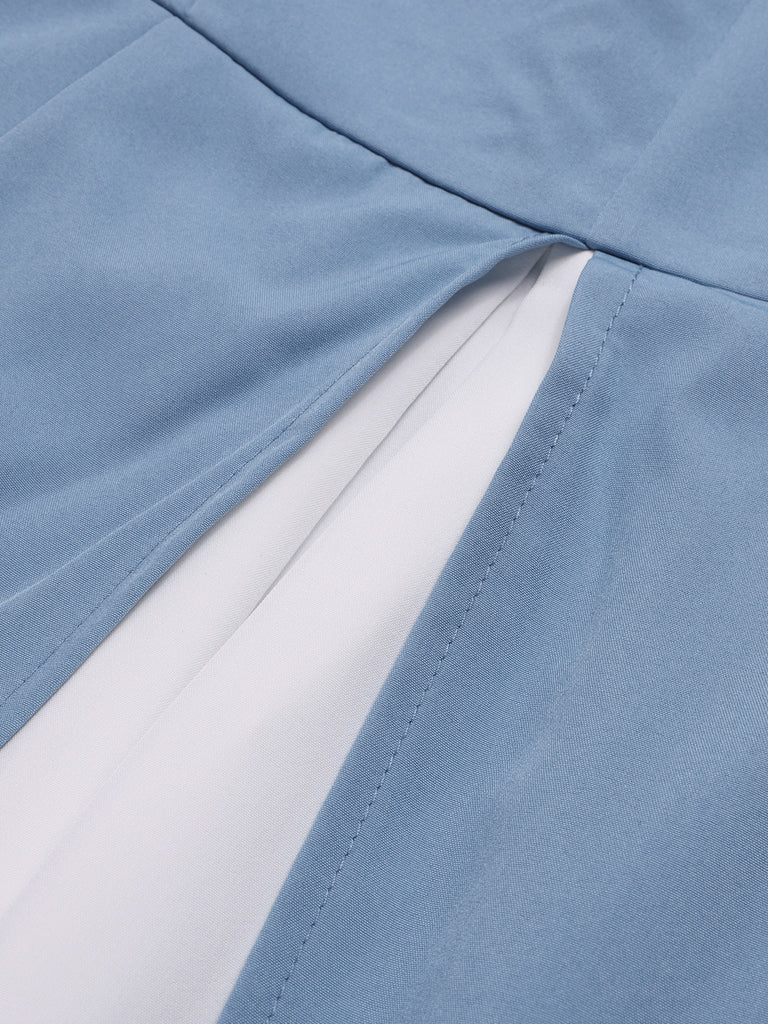 1940s Colorblock Spaghetti Strap Dress — a 1940s silhouette that turns sidewalks into runways