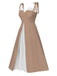 1940s Colorblock Spaghetti Strap Dress, vintage dress, retro fashion - perfect for women who love vintage and retro fashion