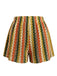 1940s Colorblock Striped V-Neck Belted Cover-Up Shorts, vintage pants, retro shorts, classic style, women, elegant