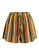 1940s Colorblock Striped V-Neck Belted Cover-Up Shorts, vintage pants, retro shorts, classic style, women, elegant