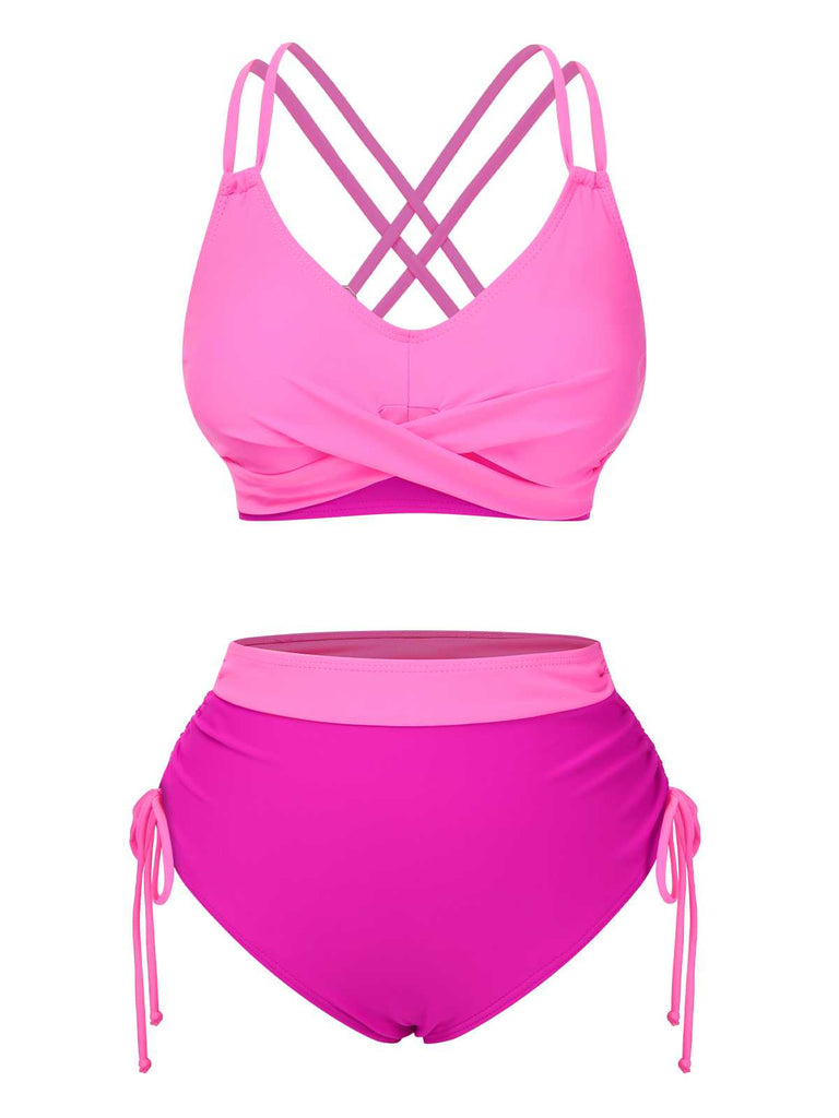 She's wearing 1940s Criss-Cross High-Waist Side-Tie Bikini and the whole beach remembers the 1940s