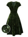 1940s Deep V-Neck Velvet Dress: where 1940s romance meets her modern spirit