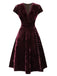 1940s Deep V-Neck Velvet Dress — the kind of 1940s dress that makes strangers smile