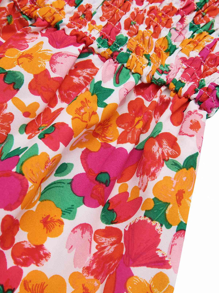 1940s Ditsy Floral Puff Wrinkle Dress, vintage dress, retro fashion, floral print - perfect for women who love vintage and retro fashion