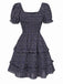 1940s Ditsy Floral Puff Wrinkle Dress, vintage dress, retro fashion, floral print - perfect for women who love vintage and retro fashion
