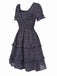 1940s Ditsy Floral Puff Wrinkle Dress, vintage dress, retro fashion, floral print - perfect for women who love vintage and retro fashion