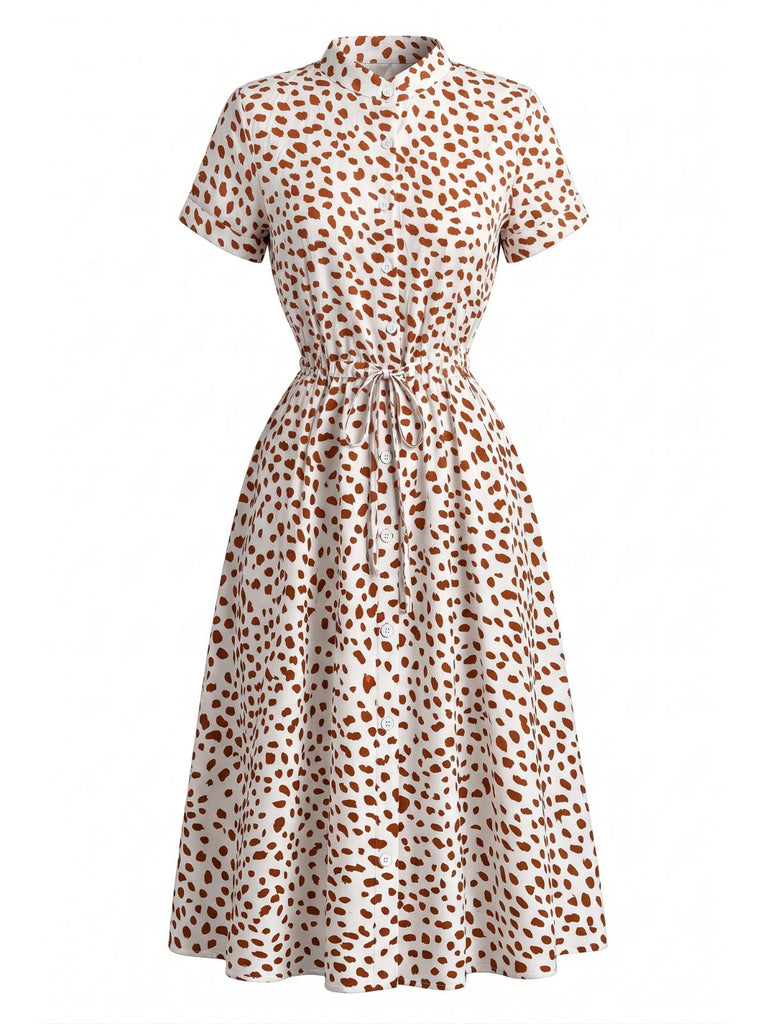 1940s Polka Dot Vintage Classic Dress 2