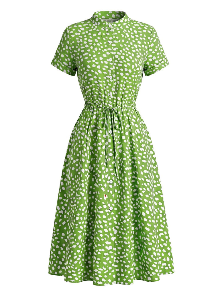 1940s Polka Dot Vintage Classic Dress 6