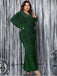 Green 1940s Sparkly Long Sleeve Fishtail Party Dress - vintage dress, retro fashion