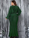 Green 1940s Sparkly Long Sleeve Fishtail Party Dress - vintage dress, retro fashion