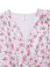 Lavender 1940s Ditsy Floral V-Neck Puff Sleeve Dress - vintage dress, retro fashion