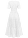 Yellow 1940s Eyelet Lace V-neck Tiered Maxi Dress, vintage dress, retro fashion, elegant, bohemian style, women, elegant