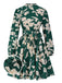 She slips into this 1940s Floral Belted Pleated Dress and suddenly it's a 1940s daydream