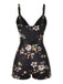 1940s Floral Boxer Straps Swimsuit — because 1940s glamour never goes out of style