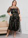 She slips into this 1940s Floral Embroidered Mesh 