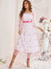 1940s Floral Illusion Square Neck Belt Dress — the kind of 1940s dress that makes strangers smile