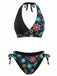 1940s Floral Print Halter Tankini Set - vintage fashion, retro style