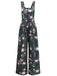 1940s Floral Print Wide-Legged Jumpsuit - vintage jumpsuit, retro fashion