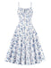 1940s Floral Spaghetti Strap Dress 6