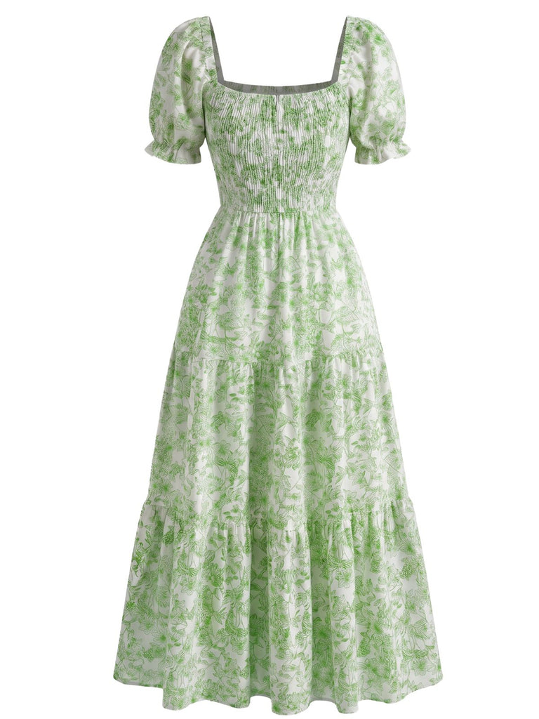 1940s Print Swing Vintage Dress 4