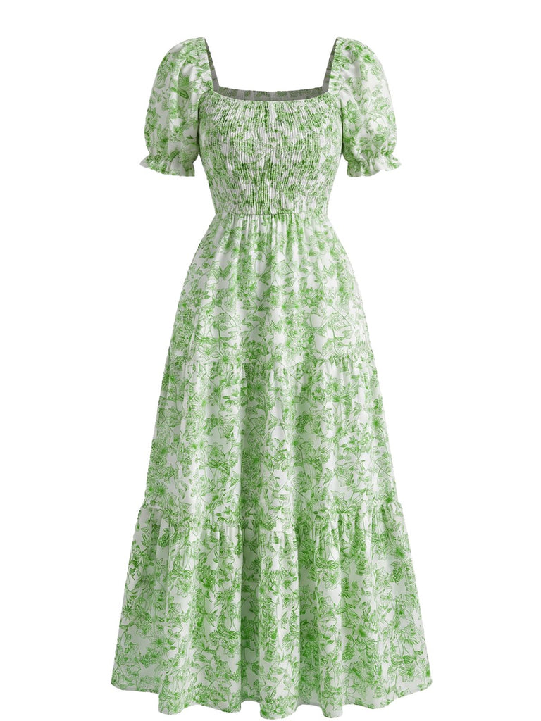 1940s Print Swing Vintage Dress 5