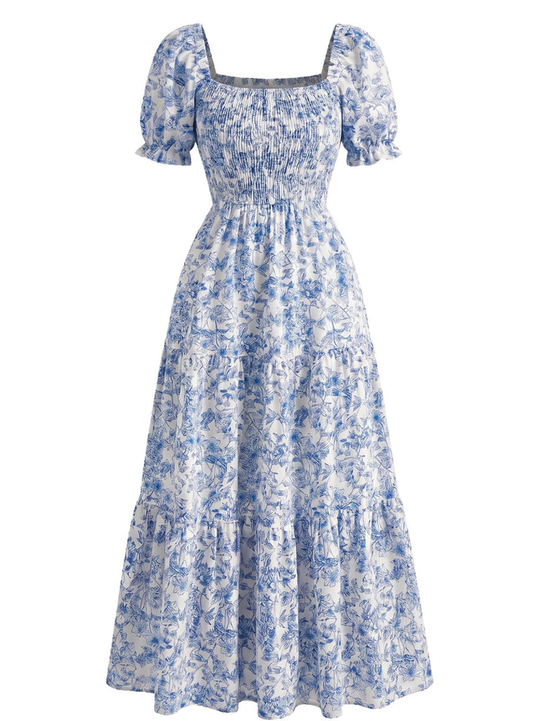 1940s Print Swing Vintage Dress