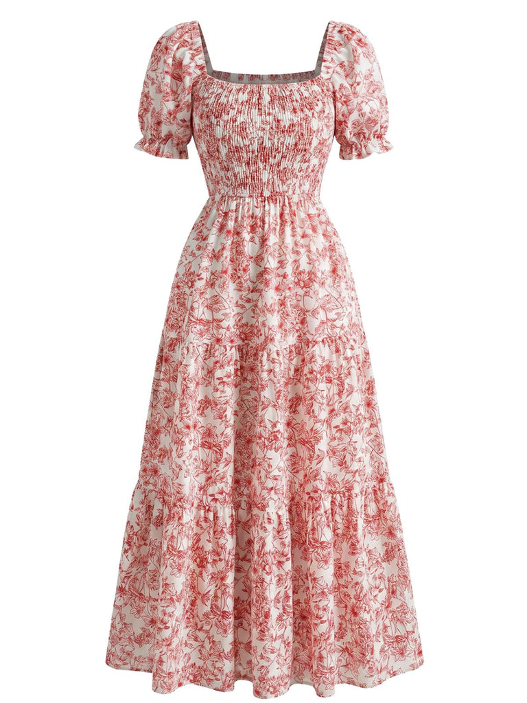 1940s Print Swing Vintage Dress 6