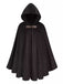 1940s Halloween Medieval Faux-Suede Cloak - vintage fashion, retro style