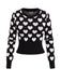 She finds her 1940s story in this 1940s Hearts Contrast Short Sweater