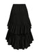 1940s High-Waist Paneled Ruffle Hem Skirt - vintage skirt, retro style