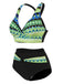 1940s Irregular Printed Patchwork Bikini Set - vintage fashion, retro style